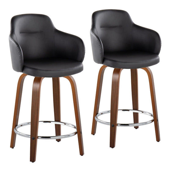 Boyne - 24" Counter Stool (Set of 2) - Wood Base