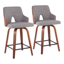  Stella - 24" Fixed-Height Counter Stool (Set of 2) - Walnut Base