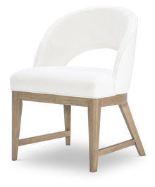  Melrose - Upholstered Arm Chair - Cloud White And Desert Oak