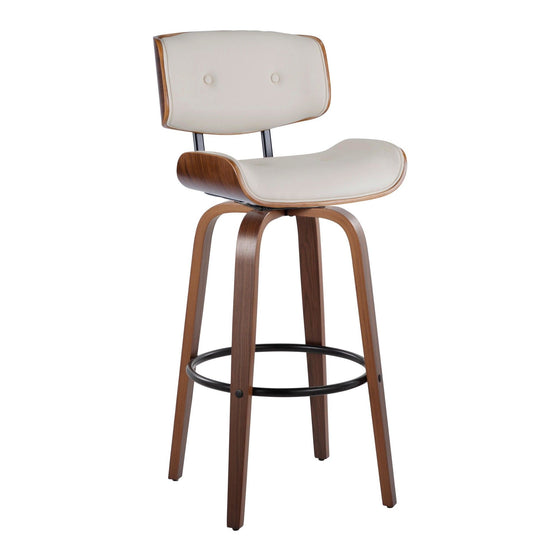 Lombardi - 30" Fixed-Height Barstool (Set of 2) - Walnut Base