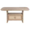 Kailani - Cane Counter Height Storage Dining Table - Beige Oak