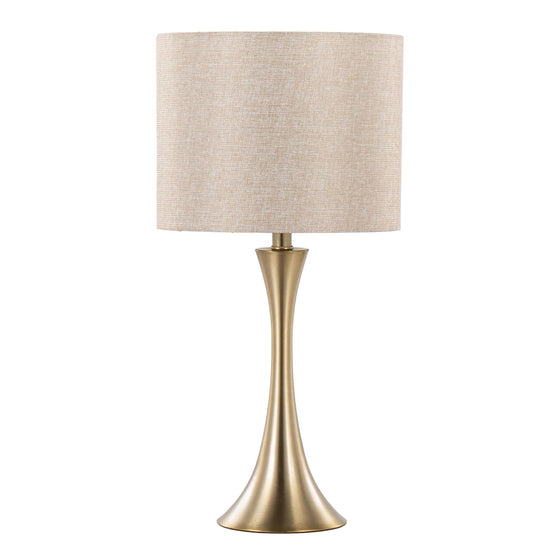 Lenuxe - 24" Metal Table Lamp (Set of 2) - Gold Base