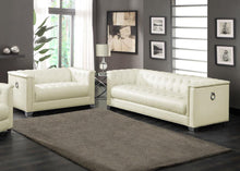  Chaviano - Upholstered Track Arm Sofa Set