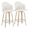 Ahoy - Fixed - Height Counter Stool - Natural Wood Legs And Round Footrest (Set of 2)