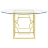 Starlight - Round Glass Top Metal Dining Table