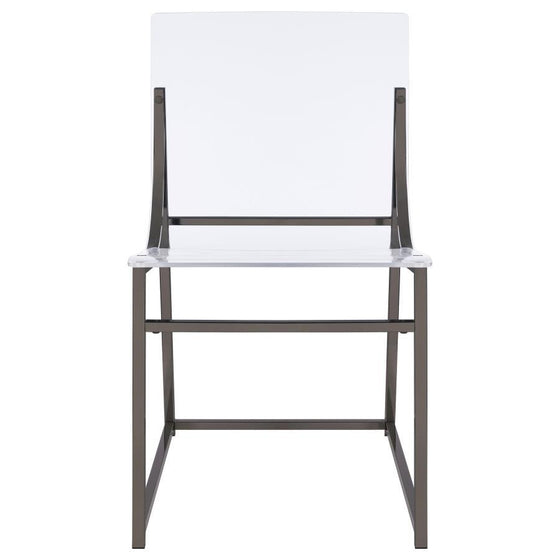 Adino - Acrylic Dining Side Chair (Set of 2) - Black Nickel