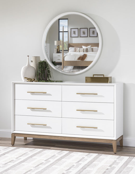 Melrose - Dresser - Cloud White And Desert Oak