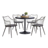 Dakota - Charlotte Dining Set - White Steel Base