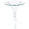 Laning - Round Glass Top Acrylic Side Table - Clear