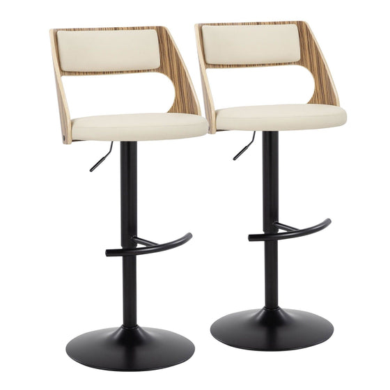 Cecina - Adjustable Barstool (Set of 2) - Beige