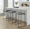 Fuji - High Back Upholstered Counter Stool Set