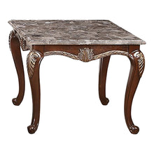  Palazzo Marina - Marble End Table - Dark Brown