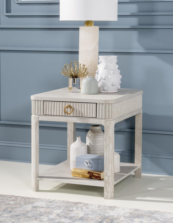 Miramar - Drawer End Table - Oyster