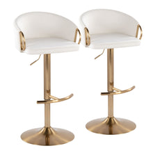  Claire - Adjustable Barstool (Set of 2) - White