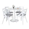 Dakota - Charlotte Dining Set - White Metal