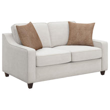  Christine - Upholstered Sloped Arm Loveseat - Beige