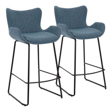  Tara - 26" Fixed-height Counter Stool (Set of 2) - Blue