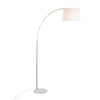 March - Floor Lamp - White Marble And Nickel