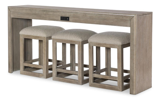 Halifax - Sofa Console Table - Flax And Java