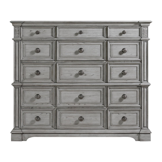 Glenmore - 15-Drawer Mansion Chest - Aged Gray