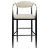 Tina - Metal Pub Height Bar Stool With Upholstered Back And Seat (Set of 2)