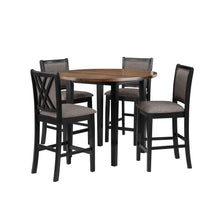  Potomac - 5 Piece Round Counter Dining Set (Table & 4 Chairs) - Brown / Black