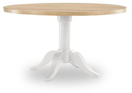 XXX's And OOO's - Complete Round Dining Table - Amber And Cotton