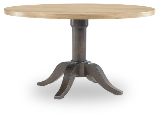 XXX's And OOO's - Complete Round Dining Table - Amber And Cocoa