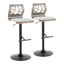  Folia - Adjustable Barstool (Set of 2) - Black Base