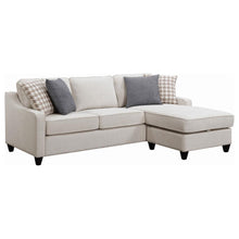  Mcloughlin - Upholstered Sloped Arm Sectional Sofa - Platinum