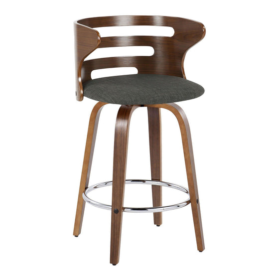 Cosi - 26" Fixed-Height Counter Stool (Set of 2) - Walnut Backrest