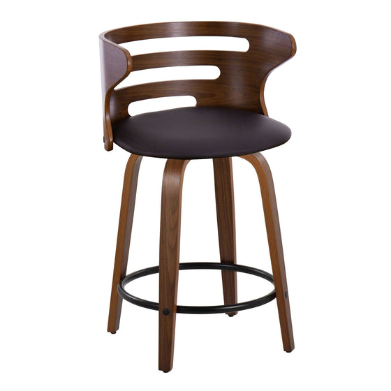 Cosi - 24" Fixed-Height Counter Stool (Set of 2) - Walnut Backrest