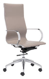 Glider - High Back Office Chair - Taupe