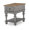 Kingston - Rectangle Chairside Table - Sandalwood Brown / Tweed Gray