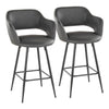 Margarite - 26" Fixed-Height Counter Stool - Black Metal (Set of 2)