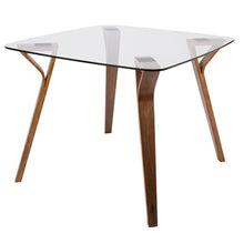  Folia - Dinette Table - Walnut Wood And Glass