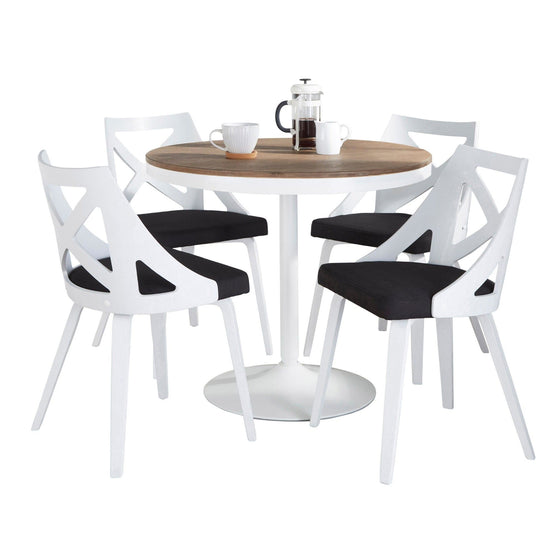 Dakota - Charlotte Dining Set - White Metal