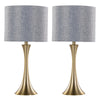 Lenuxe - 24" Metal Table Lamp (Set of 2) - Gold Base