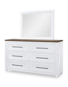 Beckett - Dresser - Natural White With Dark Oak