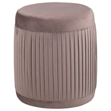  Tovar - Round Upholstered Ottoman - Mauve