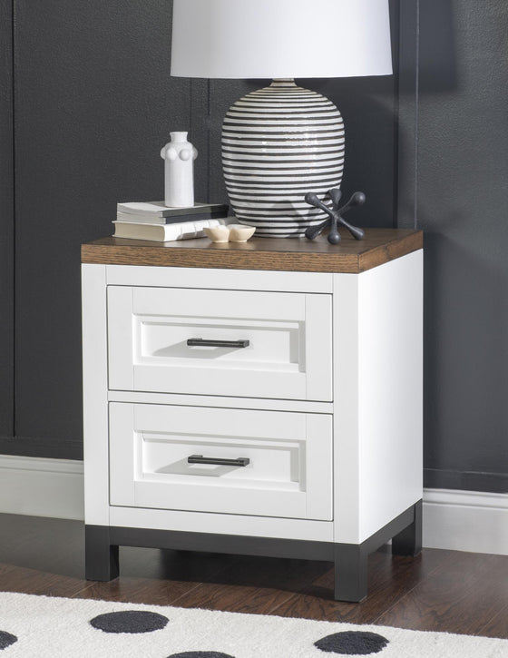 Dutton - Two Drawer Nightstand - Natural White