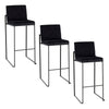 Fuji - High Back Barstool - Black Steel Legs