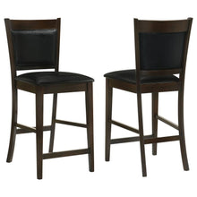  Jaden - Upholstered Counter Chair (Set of 2) - Black And Espresso