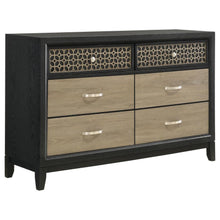  Valencia - 6-Drawer Dresser - Black