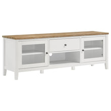  Hollis - 2 Door Wood TV Stand With Drawer - Brown And White