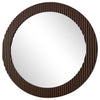 Dexter - Round Reeding Frame Wall Mirror - Brown