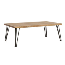  Zander - Rectangular Wood Top Coffee Table - Natural Brown