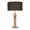 Trophy - Table Lamp - Antique Brass With Black Linen Shade - 26.5"