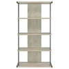 Loomis - 4-Shelf Bookshelf - Whitewashed Gray