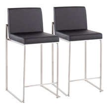  Fuji - High Back Upholstered Counter Stool Set